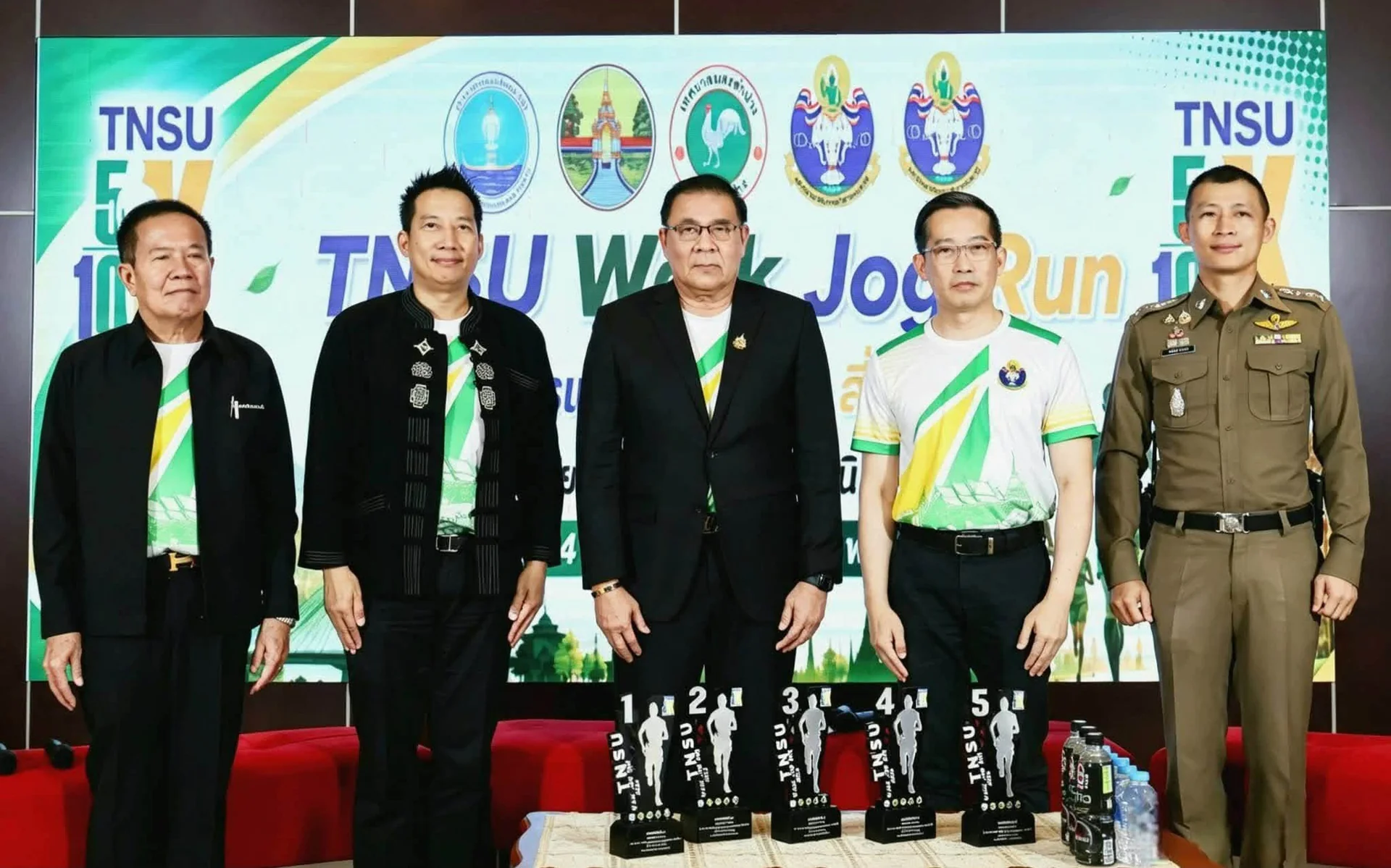 ร่วมงานแถลงข่าวการจัดการแข่งขัน เดิน–วิ่ง สี่ภาค มหาวิทยาลัยการกีฬาแห่งชาติ มินิ มาราธอน (TNSU Walk Jog Run) สนามที่ 4 
